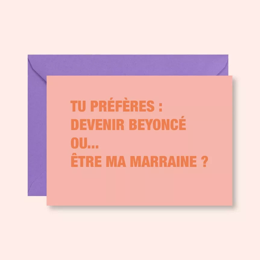 Carte postale MARRAINE BEYONCÉ