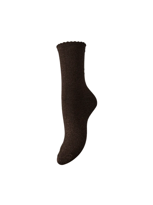 Chaussettes pailletées SEBBY chocolat