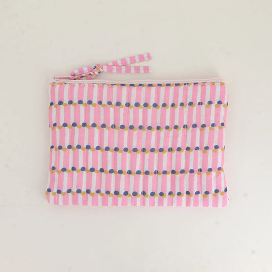 Petit pochette JULIA rayée/pois