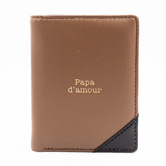 Porte Monnaie PAPA D'AMOUR camel