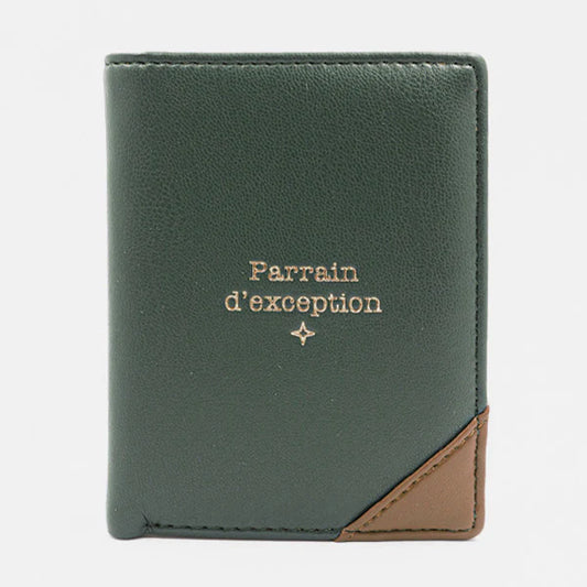 Porte Monnaie PARRAIN D'EXCEPTION vert sapin