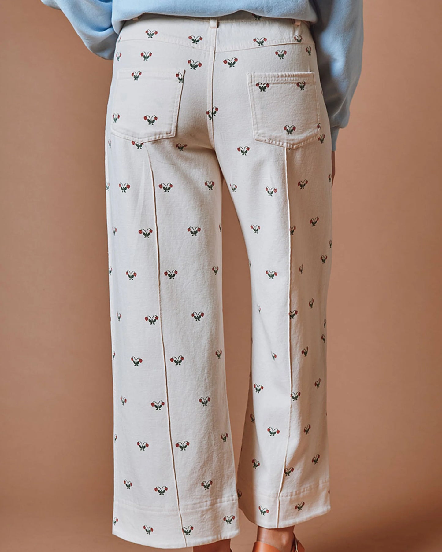 Pantalon crop DELICE fraisillon