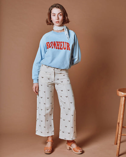 Pantalon crop DELICE fraisillon