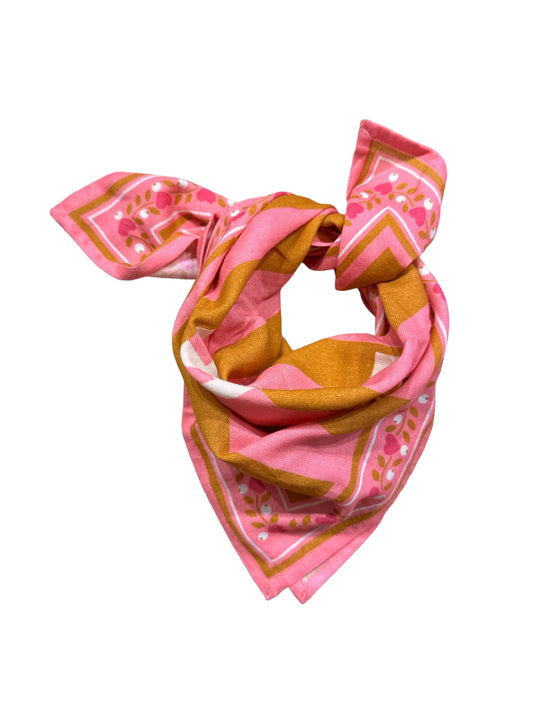 Petit Foulard GABRIEL Rayé rose