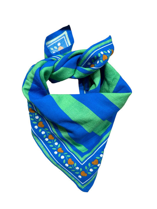 Petit Foulard GABRIEL Rayé vert