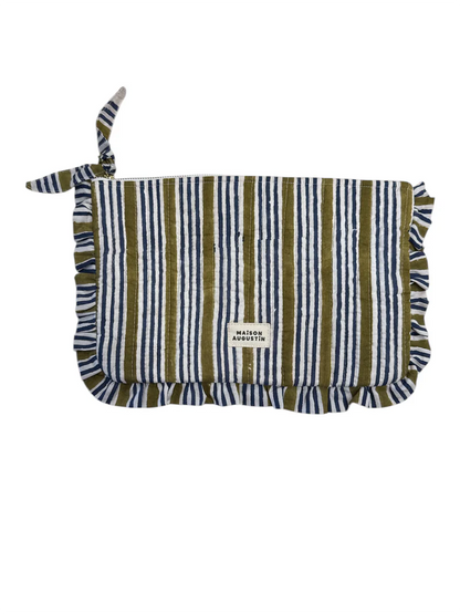 Pochette STRIPE kaki
