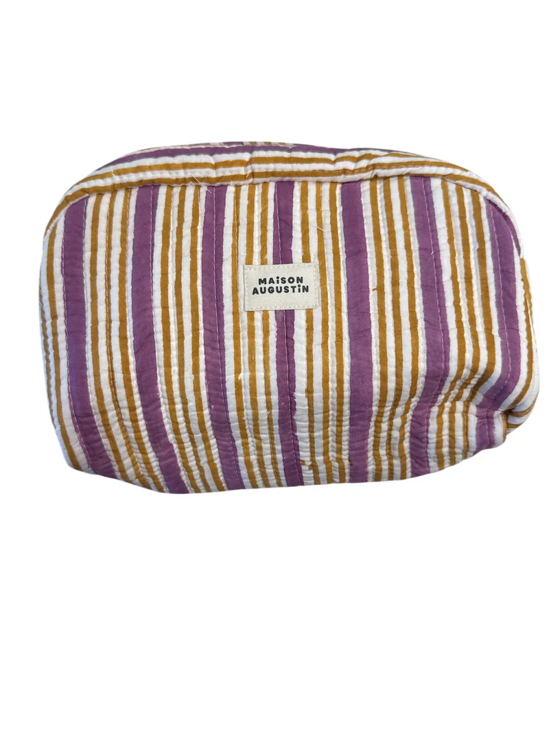 Trousse de toilette JULIETTE Stripe violet