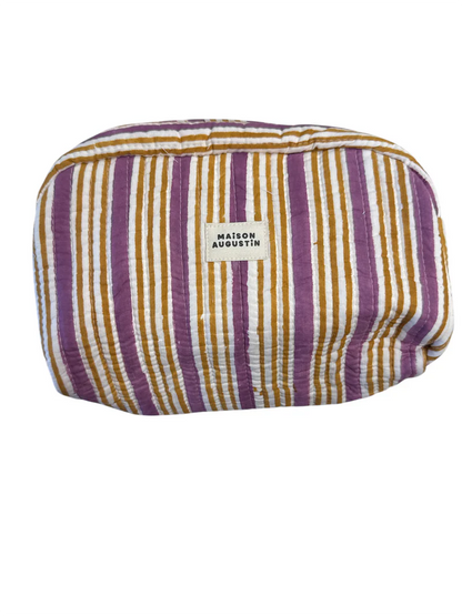 Trousse de toilette JULIETTE Stripe violet