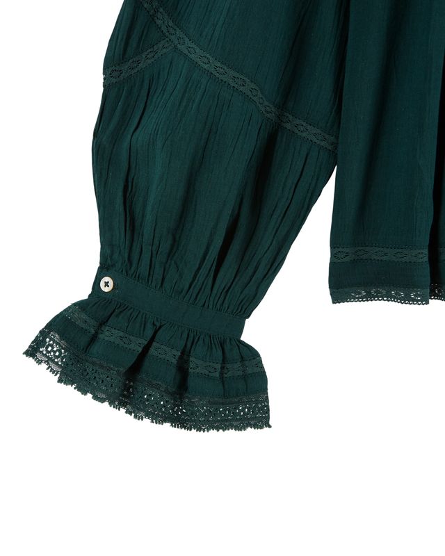 Chemise ELISABETH vert fôret