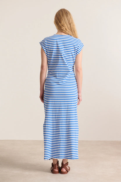 Robe VALENE rayée bleue