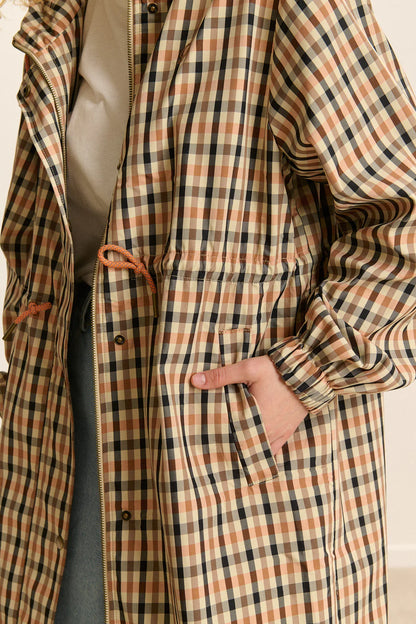 Trench CLOVIS carreaux beige