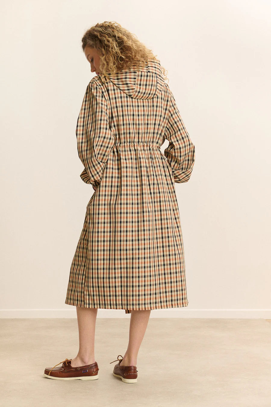 Trench CLOVIS carreaux beige