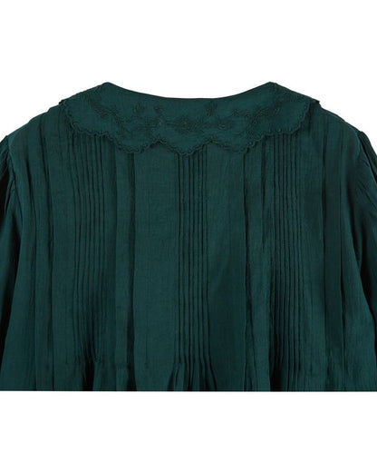 Chemise ELISABETH vert fôret