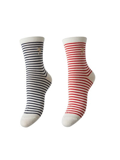 Lot de 2 paires de chaussettes rayées NANNA