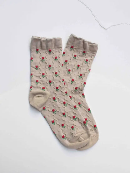 Chaussettes MINI TULIP beige