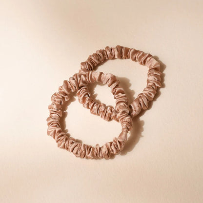 Lot de 2 chouchous soie rose
