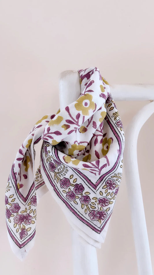 Foulard BELLIS mauve kid