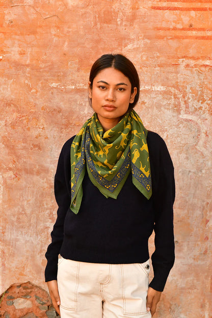 Foulard FAUVE vert