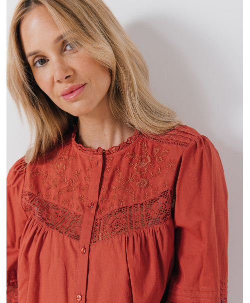 Chemise ADÈLE terracotta