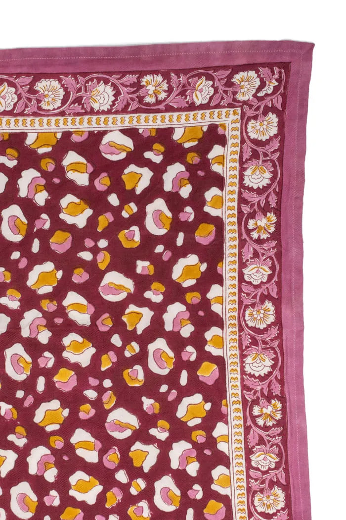 Petit foulard ROSA léopard bordeaux