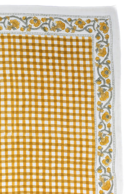 Petit foulard JEANNE vichy ocre