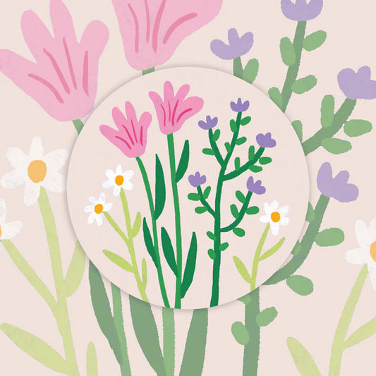 Lot 10 Stickers Fleurs Sauvages