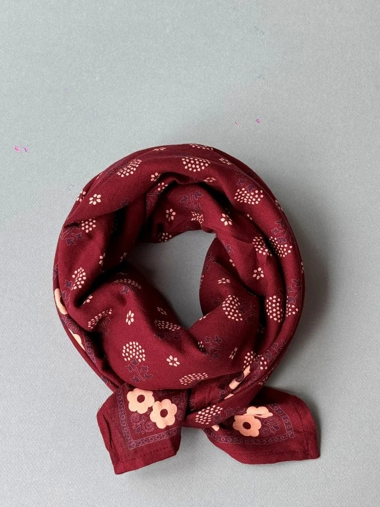Foulard ANASTASE bordeaux
