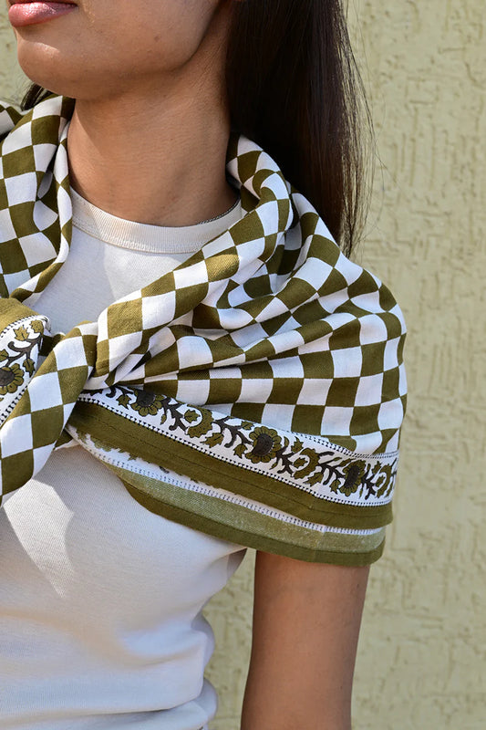 Foulard CHECKS vert