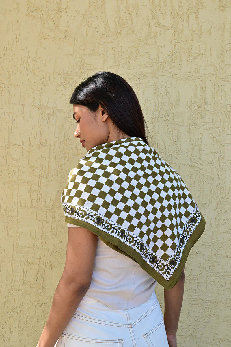 Foulard CHECKS vert
