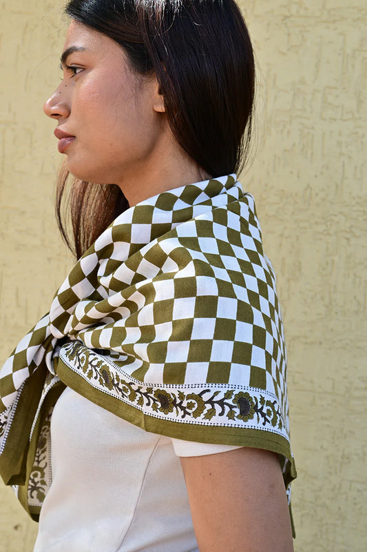 Foulard CHECKS vert