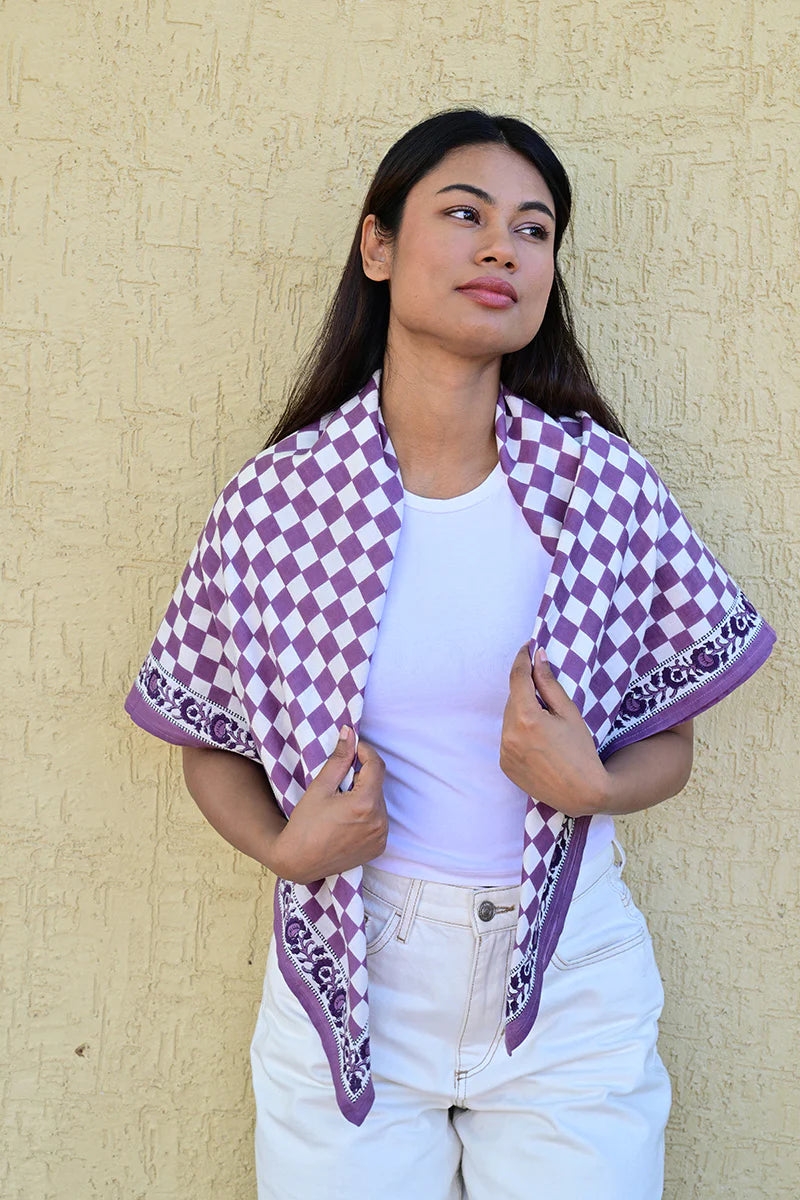Foulard CHECKS violet