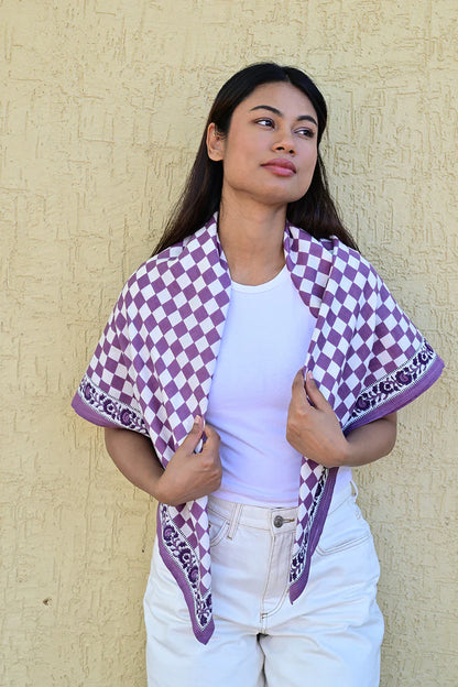 Foulard CHECKS violet