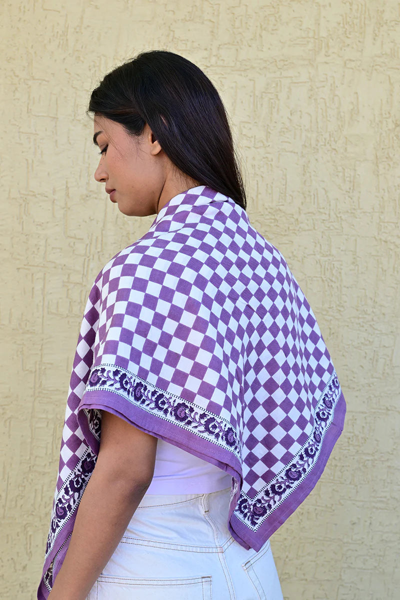 Foulard CHECKS violet