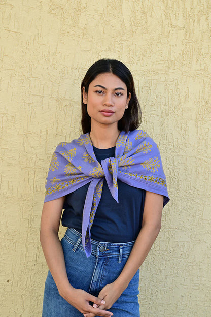 Foulard GALATIE bleu horizon