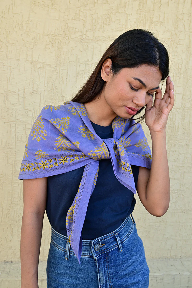 Foulard GALATIE bleu horizon