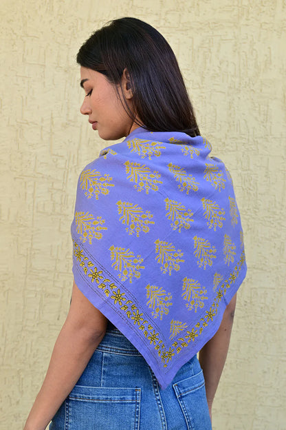 Foulard GALATIE bleu horizon