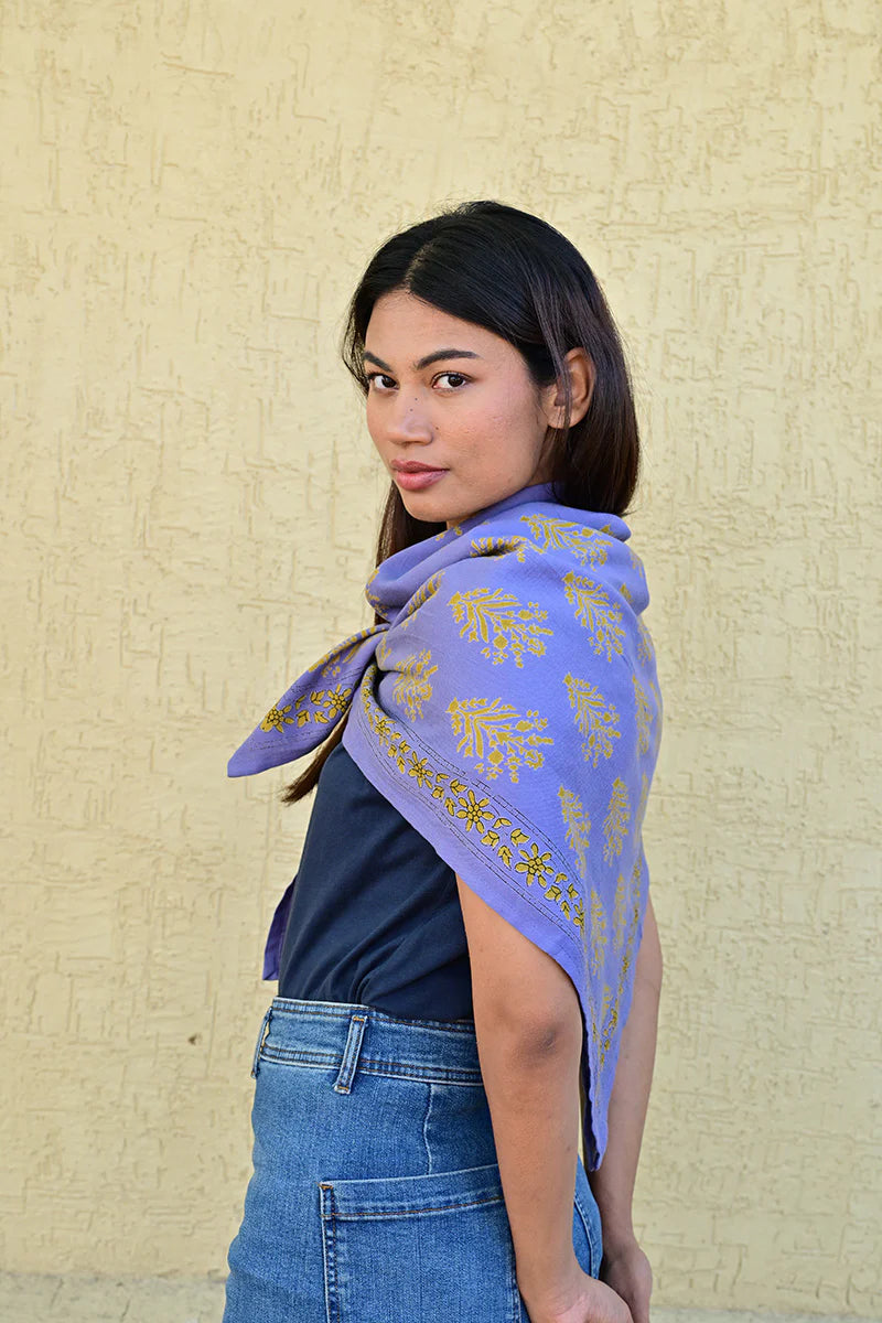 Foulard GALATIE bleu horizon