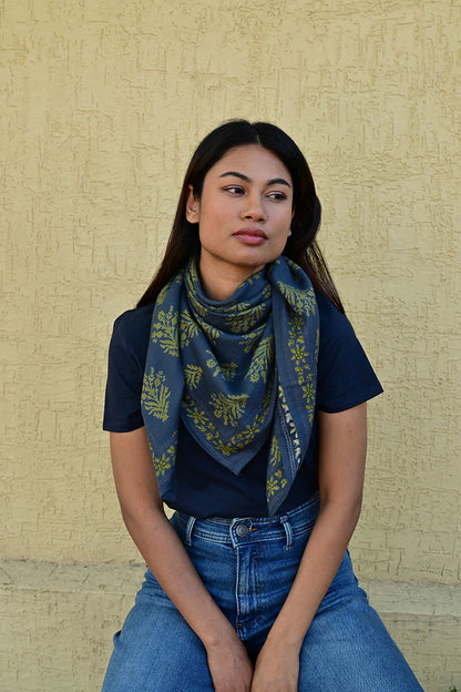 Foulard GALATIE bleu marine