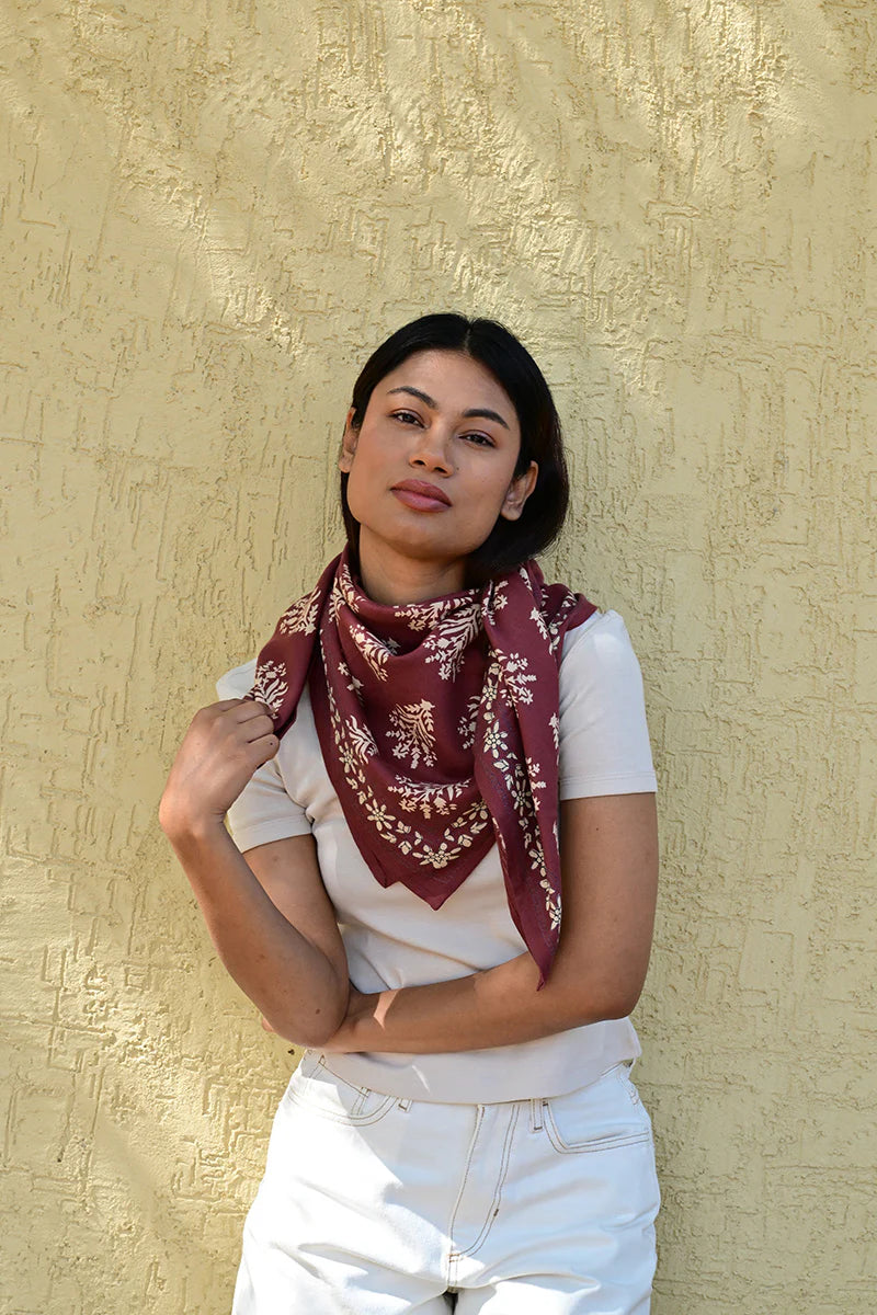 Foulard GALATIE bordeaux