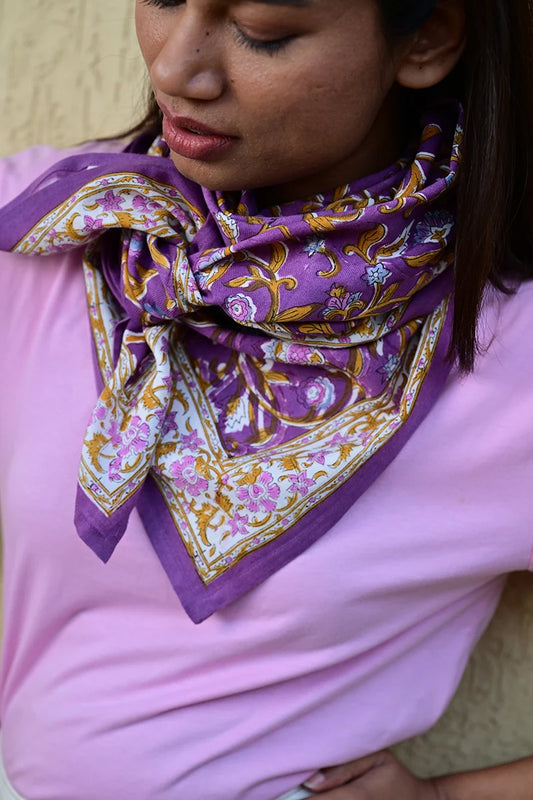 Foulard HALICARNASSE prune