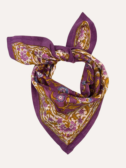 Petit foulard HALICARNASSE prune