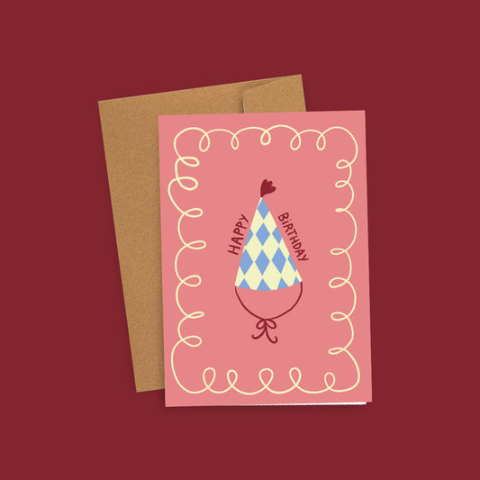 Carte HAPPY BIRTHDAY chapeau