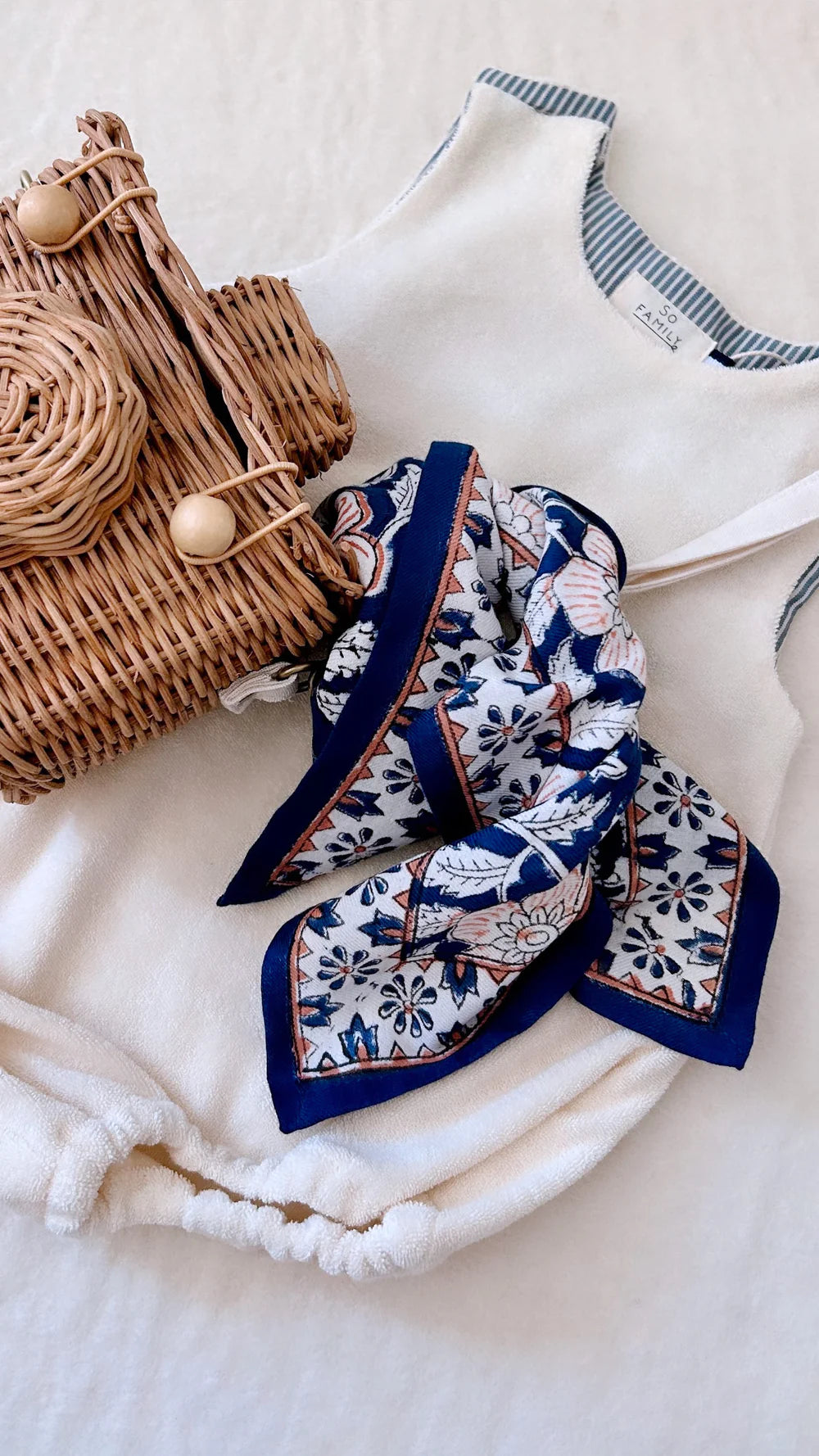 Petit foulard DELHI cobalt