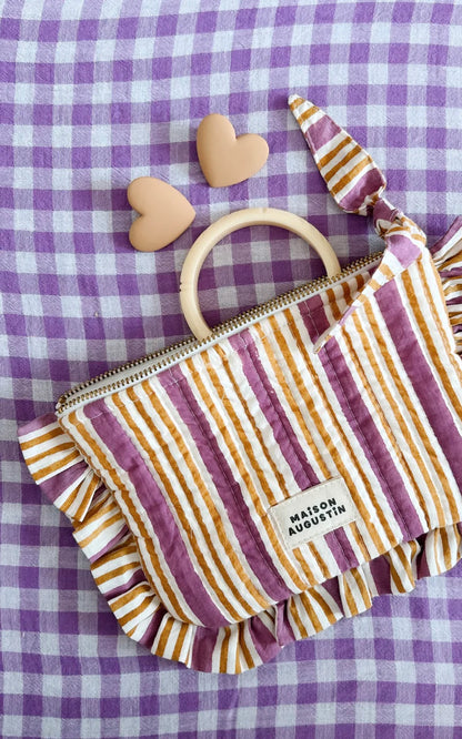 Petite pochette STRIPE violette
