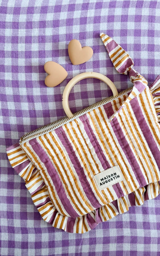 Petite pochette STRIPE violette