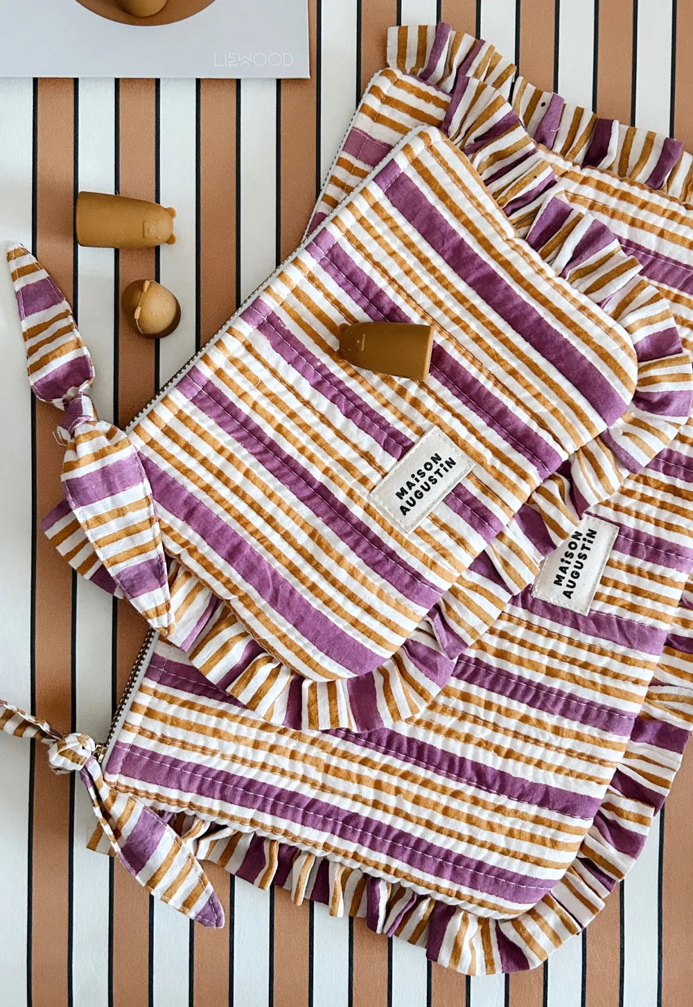 Petite pochette STRIPE violette