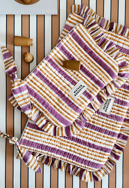 Petite pochette STRIPE violette