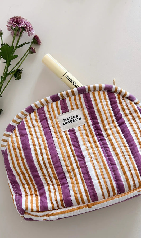 Trousse AUGUSTIN stripe violet