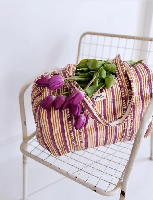 Sac week-end STRIPE violet