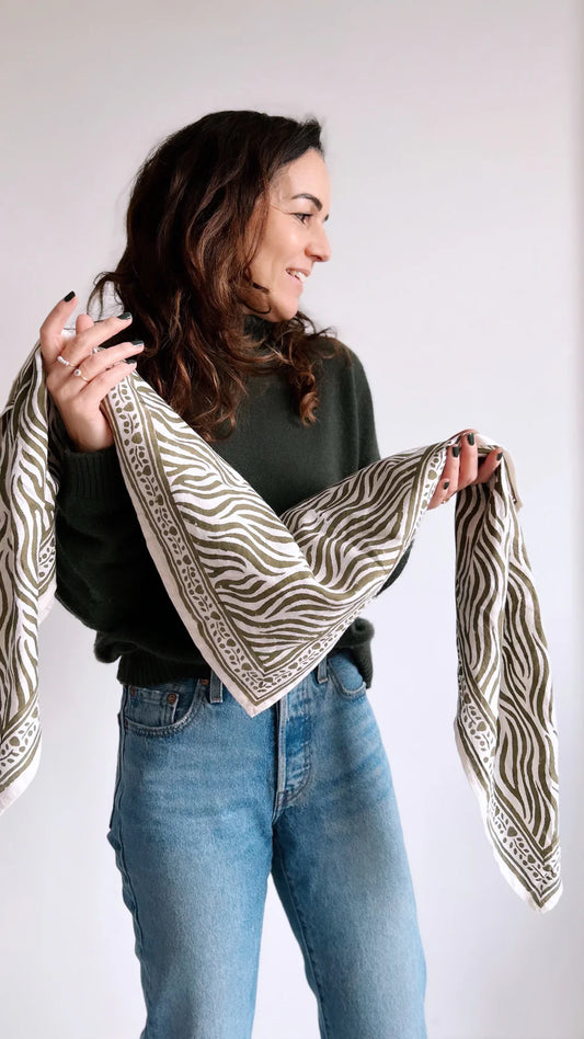 Foulard ZÈBRE kaki